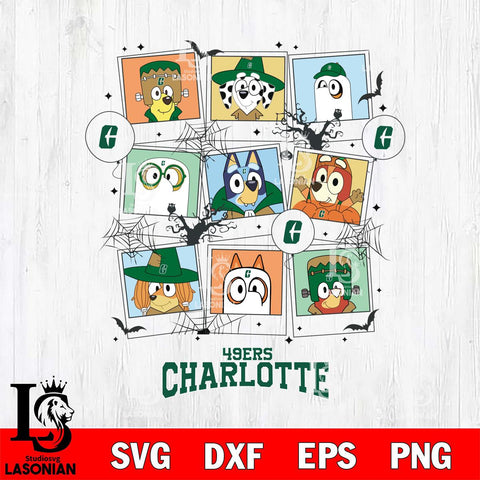 Charlotte 49ers Bluey Halloween Sport Svg Eps Dxf Png File, Digital Download, Instant Download