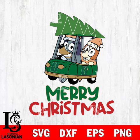 Charlotte 49ers Bluey Merry Christmas Svg Eps Dxf Png File, Digital Download