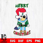 Charlotte 49ers Bluey Merry Christmas Bluey Santa Claus Svg Eps Dxf Png File, Digital Download