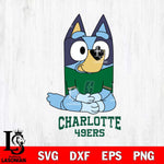 Charlotte 49ers Bluey Styles Football Svg Eps Dxf Png File,NCAA Svg Files,Bluey svg ,Digital Download ,Instant Download, Cricut File