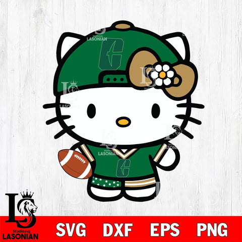 Charlotte 49ers Cute Hello Kitty Football 10 Svg Eps Dxf Png File, NCAA svg, Digital Download, Instant Download