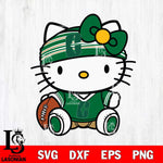 Charlotte 49ers Cute Hello Kitty Football 12 Svg Eps Dxf Png File, NCAA svg, Digital Download, Instant Download