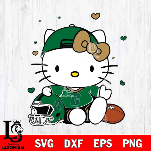 Charlotte 49ers Cute Hello Kitty Football Svg Eps Dxf Png File, NCAA svg, Digital Download, Instant Download