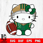 Charlotte 49ers Cute Hello Kitty Football 5 Svg Eps Dxf Png File, NCAA svg, Digital Download, Instant Download