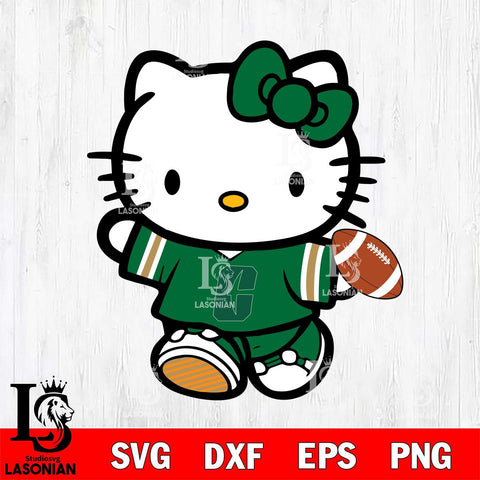 Charlotte 49ers Cute Hello Kitty Football 7 Svg Eps Dxf Png File, NCAA svg, Digital Download, Instant Download