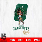 Charlotte 49ers Fan Girl Svg Eps Dxf Png File, Digital Download, Instant Download