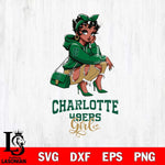 Charlotte 49ers Fashion Black Fan Girl Betty Boop, Svg Eps Dxf Png File, Digital Download