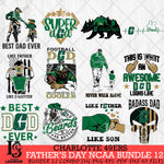 Charlotte 49ers Fathers Day NCAA Bundle 12 Svg Eps Dxf Png File, Digital Download, Instant Download