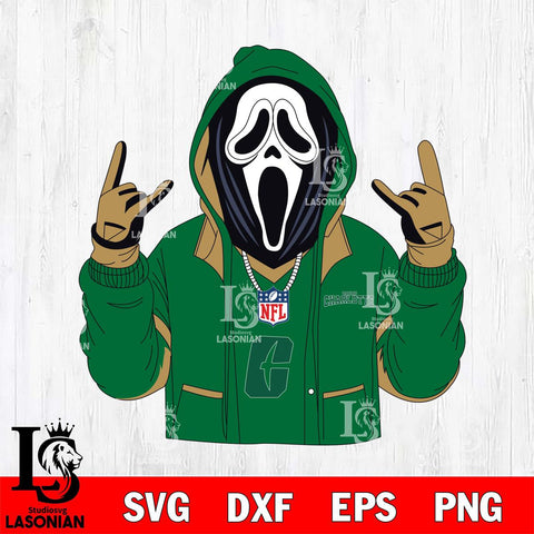 Charlotte 49ers Ghostface Scream Football Halloween Svg Eps Dxf Png File, NCAA svg, Digital Download, Instant Download