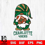 Charlotte 49ers Gnomes Football Svg Eps Dxf Png File, Digital Download, Instant Download