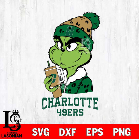 Charlotte 49ers Grinch Bougie Leopard Svg Eps Dxf Png File, Digital Download, Instant Download