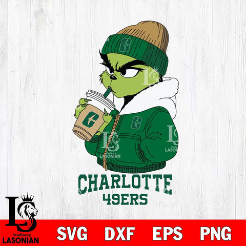 Charlotte 49ers Grinch Bougie Sport Svg Eps Dxf Png File, Digital Download, Instant Download