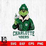 Charlotte 49ers Grinch Christmas Cut Files Cricut, Svg Dxf Eps Png file, Digital download , Silhouette