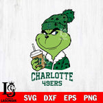 Charlotte 49ers Grinch Cofffe Christmas Cut Files Cricut, Svg Dxf Eps Png file, Digital download , Silhouette