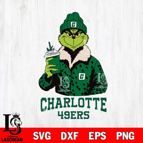 Charlotte 49ers Grinch Leopard Svg Eps Dxf Png File, Digital Download, Instant Download