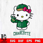 Charlotte 49ers Hello Kitty Best Fan Svg Eps Dxf Png File, Digital Download, Instant Download