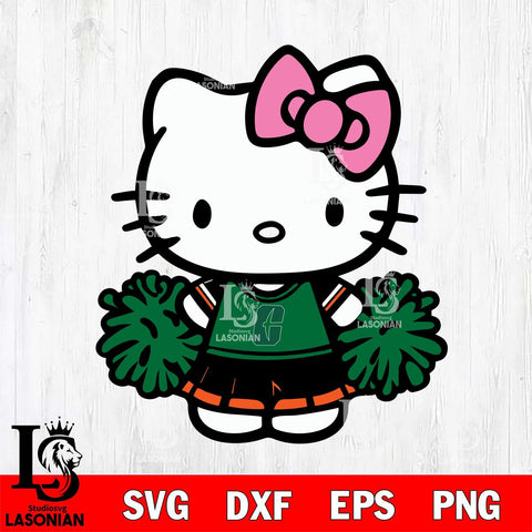 Charlotte 49ers Hello Kitty Cheerleader 2 Svg Eps Dxf Png File, Digital Download, Instant Download