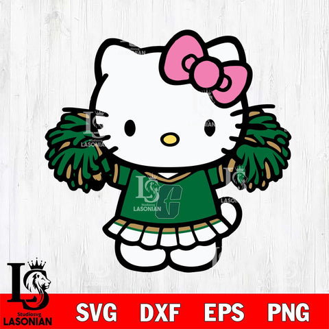 Charlotte 49ers Hello Kitty Cheerleader 3 Svg Eps Dxf Png File, Digital Download, Instant Download