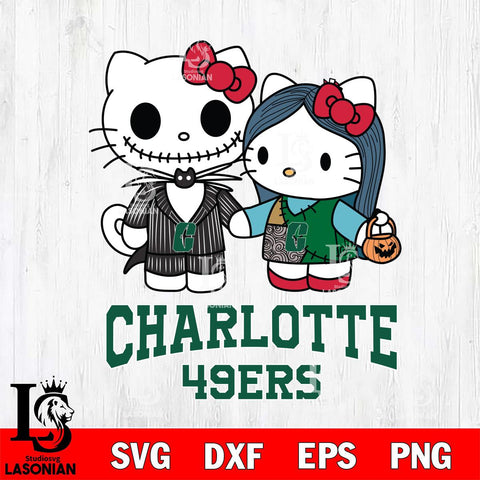 Charlotte 49ers Hello Kitty Horror 11 Svg Eps Dxf Png File, Digital Download