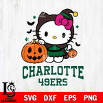 Charlotte 49ers Hello Kitty Horror 1 Svg Eps Dxf Png File, Digital Download