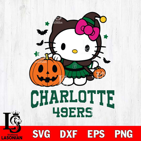 Charlotte 49ers Hello Kitty Horror 1 Svg Eps Dxf Png File, Digital Download