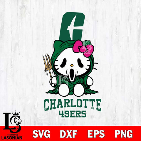 Charlotte 49ers Hello Kitty Horror 4 Svg Eps Dxf Png File, Digital Download