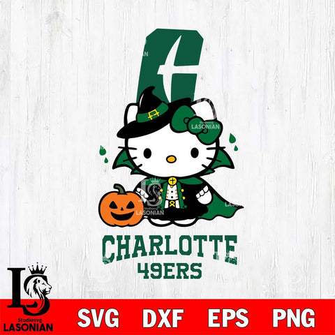 Charlotte 49ers Hello Kitty Horror 9 Svg Eps Dxf Png File, Digital Download