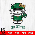 Charlotte 49ers Hello Kitty NCAA 1 Svg Eps Dxf Png File, Digital Download, Instant Download