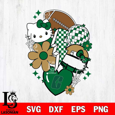 Charlotte 49ers Hello Kitty NCAA 2 Svg Eps Dxf Png File, Digital Download, Instant Download