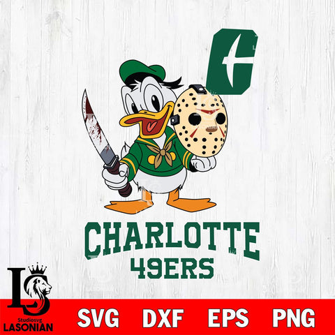 Charlotte 49ers Jason Voorhees 12 Svg Eps Dxf Png File, Digital Download