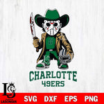 Charlotte 49ers Jason Voorhees 3 Svg Eps Dxf Png File, Digital Download