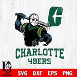 Charlotte 49ers Jason Voorhees 5 Svg Eps Dxf Png File, Digital Download