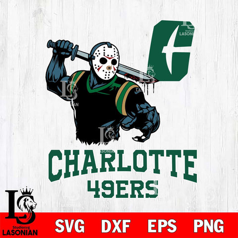 Charlotte 49ers Jason Voorhees 5 Svg Eps Dxf Png File, Digital Download