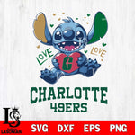 Charlotte 49ers Love Stitch, Svg Eps Dxf Png File, Digital Download