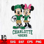 Charlotte 49ers Mickey Minnie Mouse Helmet Svg Eps Dxf Png File, NCAA svg , File Cut , Digital Download , Instant Download, Cut Svg Files