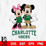 Charlotte 49ers Mickey Minnie Mouse Sport Svg Eps Dxf Png File, NCAA svg , File Cut , Digital Download , Instant Download, Cut Svg Files