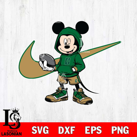 Charlotte 49ers Mickey Wearing Hoodie Sport Svg Eps Dxf Png File, NCAA svg, Digital Download, Instant Download