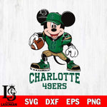 Charlotte 49ers Mikey Mouse Disney, Svg Eps Dxf Png File, Digital Download