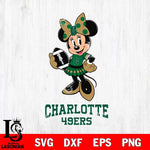 Charlotte 49ers Minnie Mouse, Svg Eps Dxf Png File, Digital Download