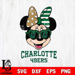 Charlotte 49ers Minnie Mouse Love 2, Svg Eps Dxf Png File, Digital Download