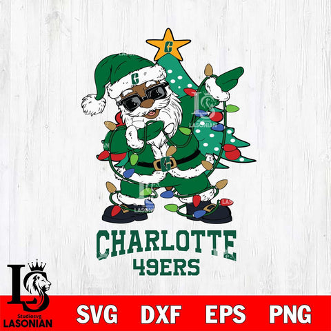 Charlotte 49ers Santa Claus Ugly Christmas Svg dxf eps png pdf file,NCAA svg,Digital Download,Cricut file