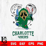 Charlotte 49ers Stitch Ghost Face Halloween 2 Svg Eps Dxf Png File, Digital Download, Instant Download