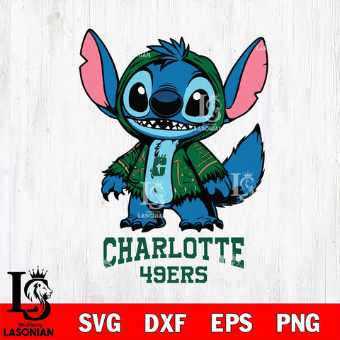 Charlotte 49ers Stitch Halloween Svg Eps Dxf Png File, NCAA svg, Digital Download, Instant Download