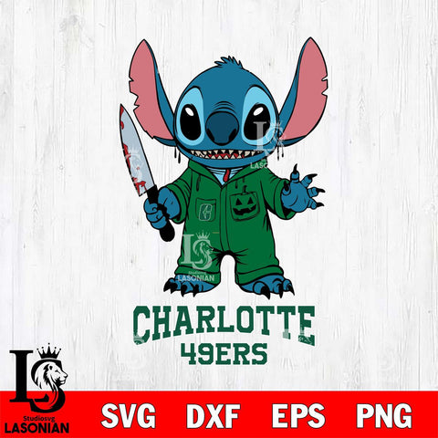 Charlotte 49ers Stitch Horror 2 Svg Eps Dxf Png File, NCAA svg, Digital Download, Instant Download