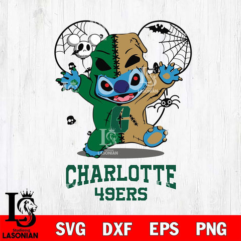 Charlotte 49ers Stitch Horror Halloween 2 Svg Eps Dxf Png File, Digital Download, Instant Download