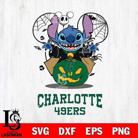 Charlotte 49ers Stitch Horror Halloween Svg Eps Dxf Png File, Digital Download, Instant Download