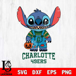 Charlotte 49ers Stitch Horror Halloween Svg Eps Dxf Png File, NCAA svg, Digital Download, Instant Download