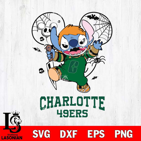 Charlotte 49ers Stitch Michael Halloween Svg Eps Dxf Png File, Digital Download, Instant Download