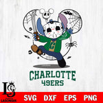 Charlotte 49ers Stitch jason voorhees Halloween Svg Eps Dxf Png File, Digital Download, Instant Download