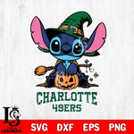 Charlotte 49ers Stitch witch Svg Eps Dxf Png File, NCAA svg, Digital Download, Instant Download